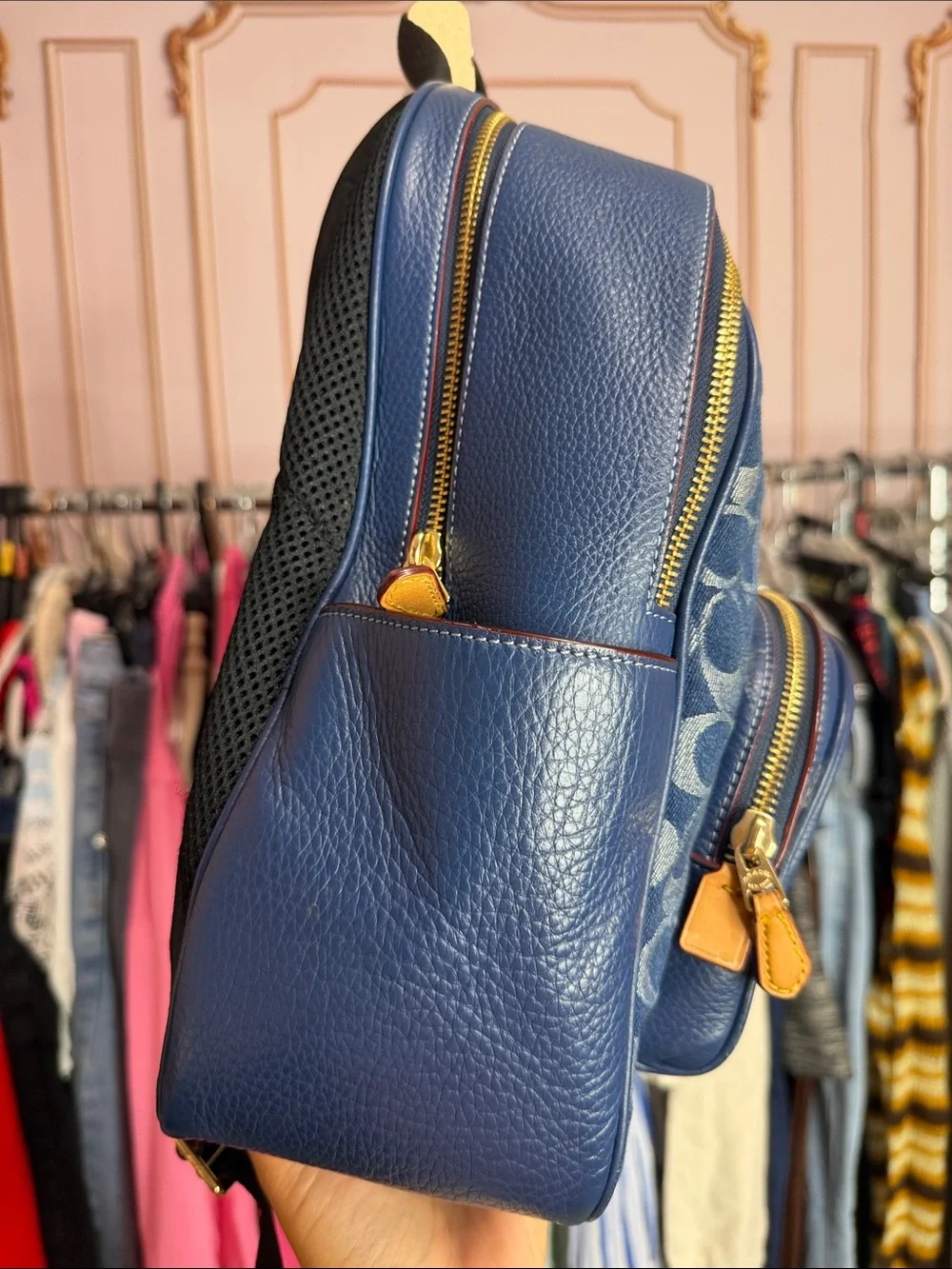 Coach Court Backpack In Signature Denim